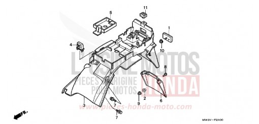 GARDE-BOUE ARRIERE CB750F2W de 1998